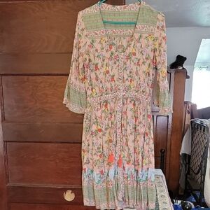 Floral Bohemian Dress - Multicolor